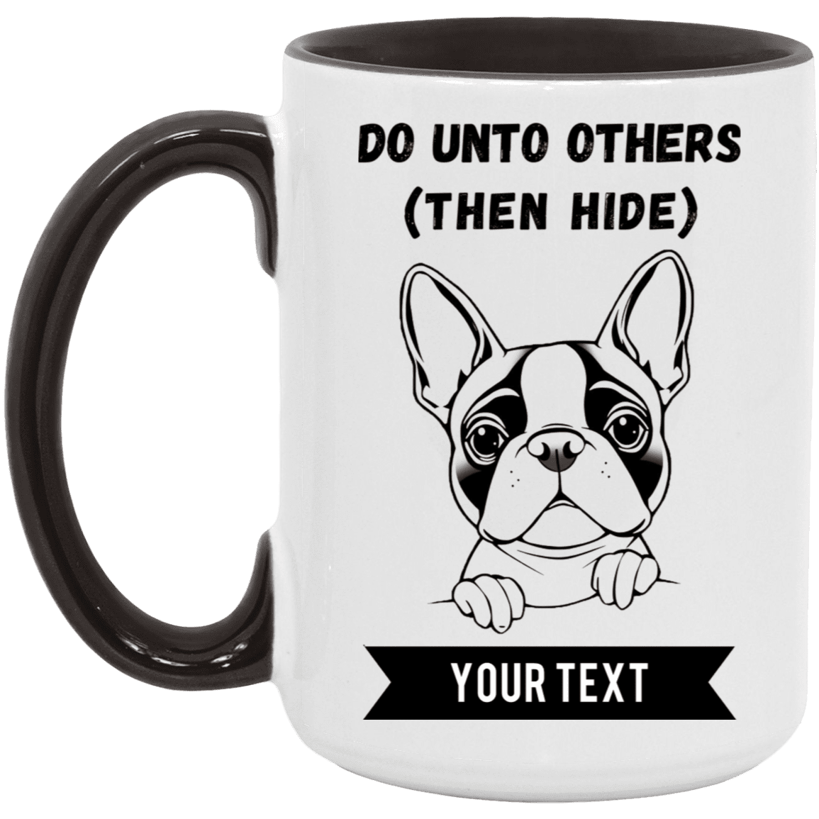 Boston terrier do unto others oz coffee mug retro pets art clipart transparent