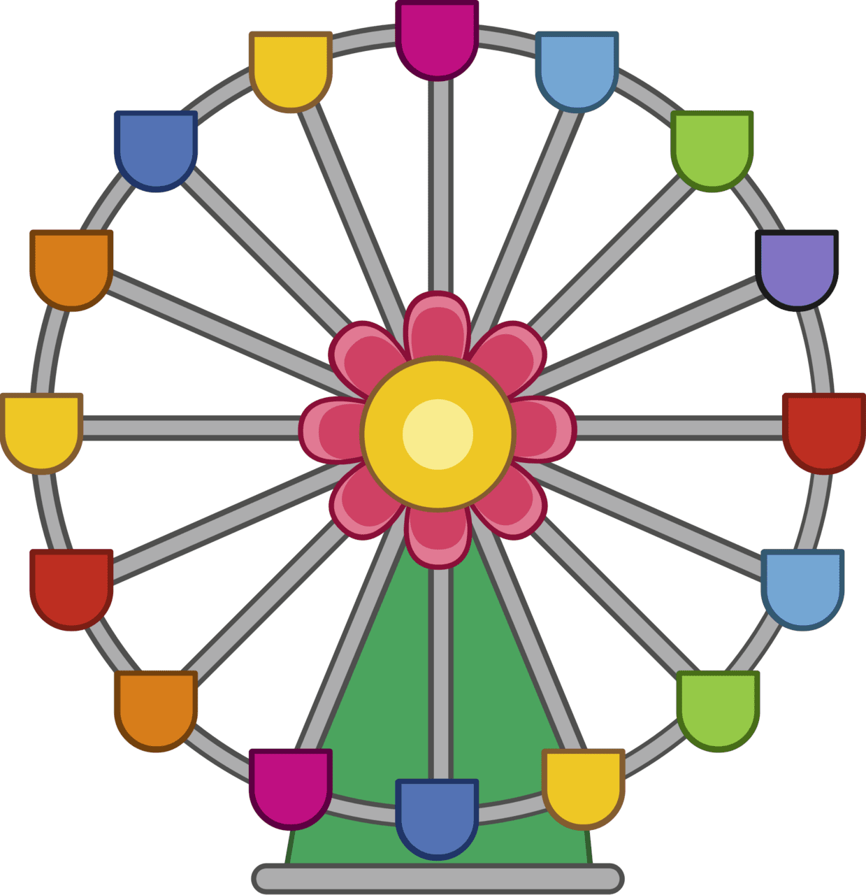 Ferris wheel vector clipart images 5