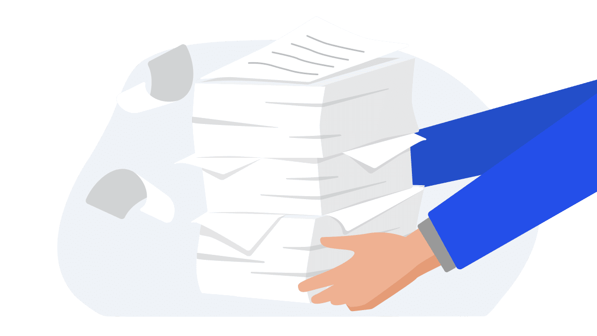 Keeping hard copies of important document clipart clip art