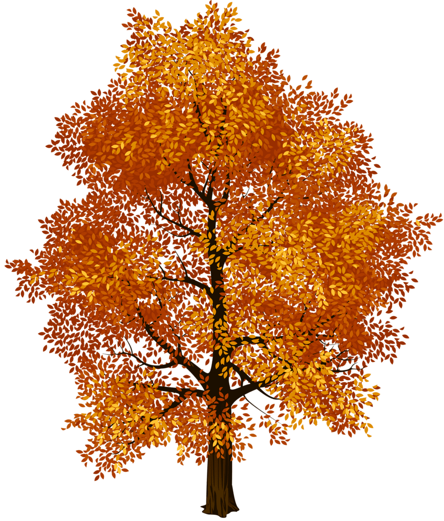 Fall tree pin page clipart vector