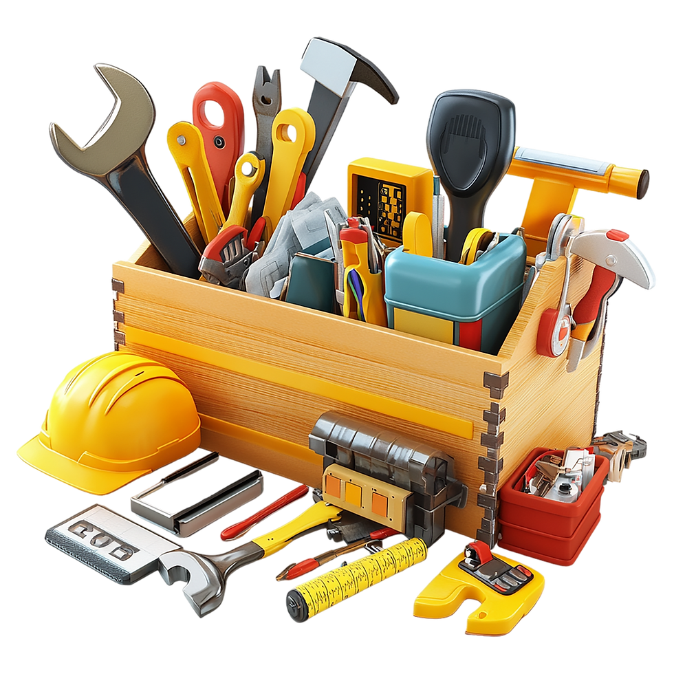 Tools toolbox vibrant handyman services clipart background