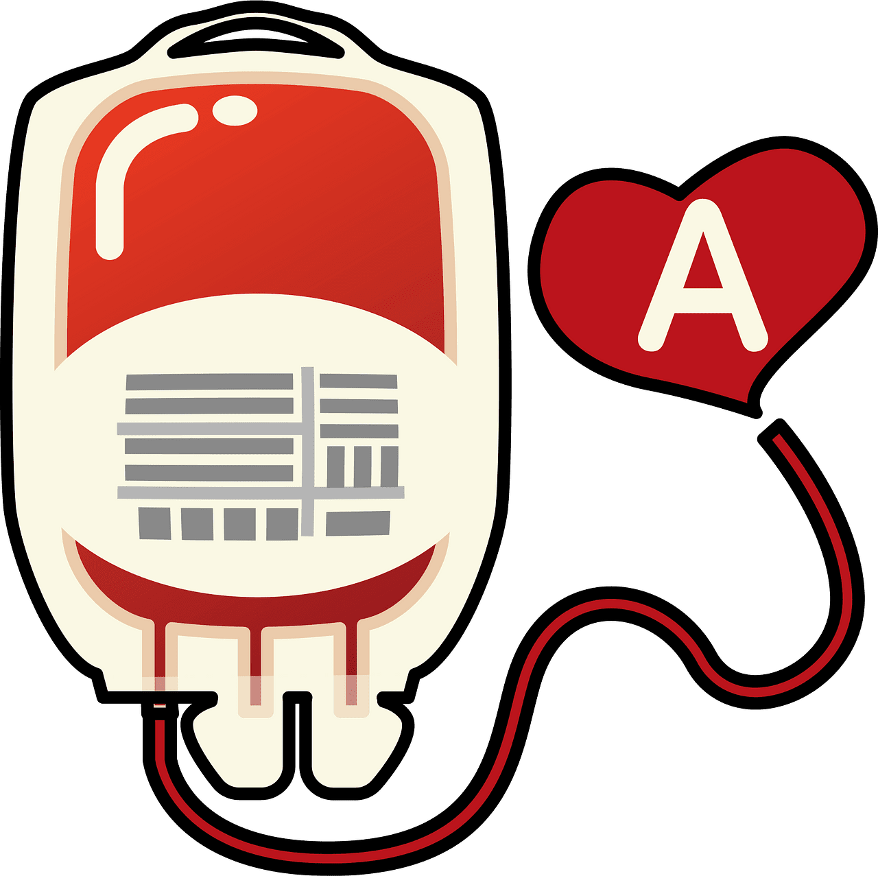 Blood pack vector clipart images 2