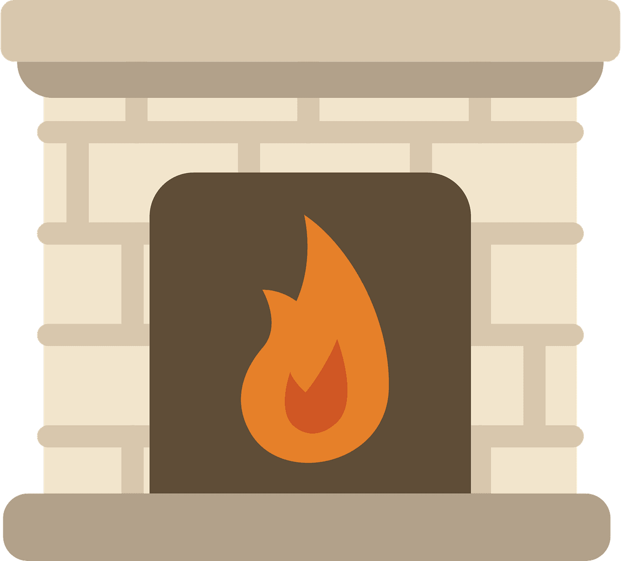 Fireplace vector clipart images 2