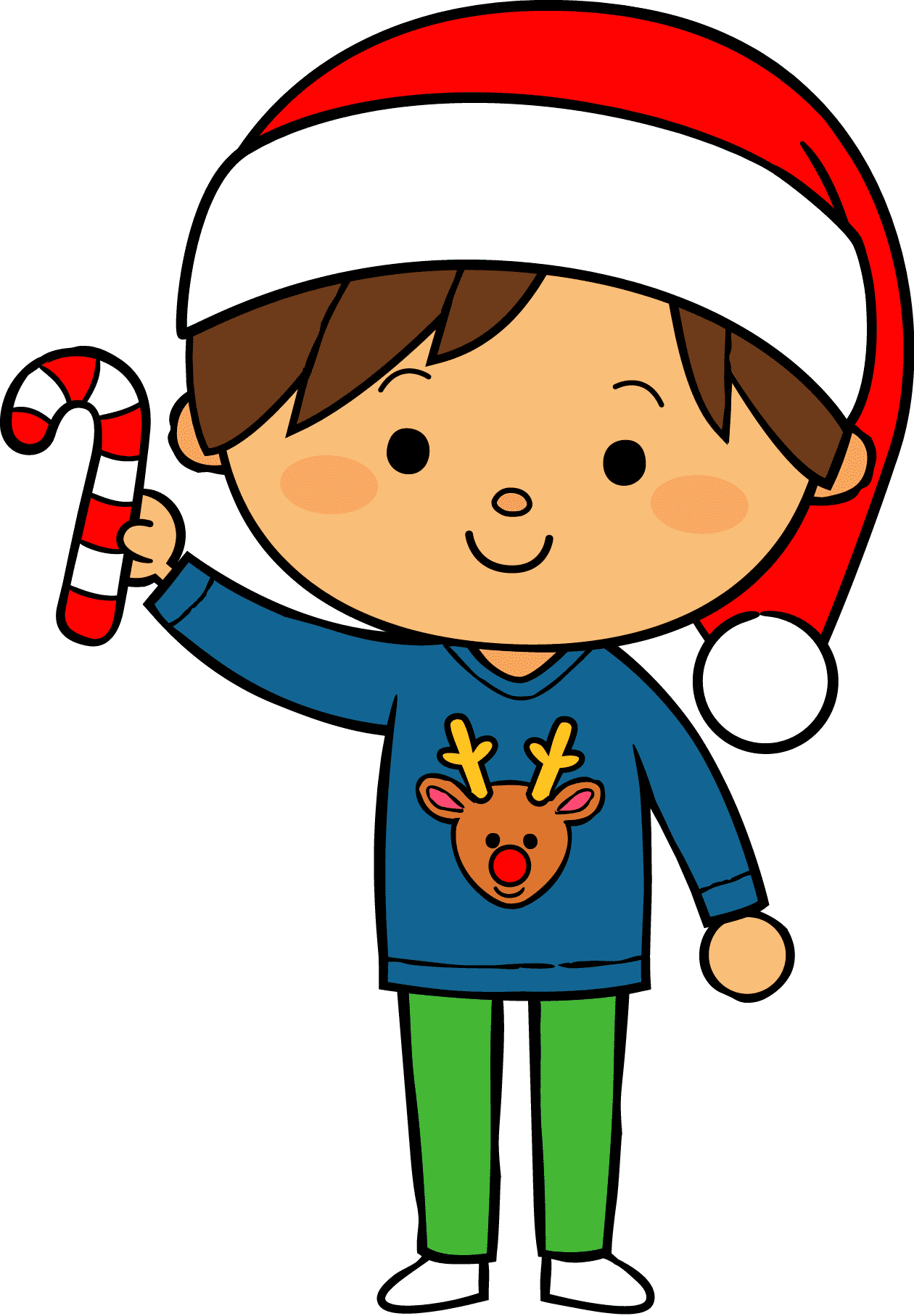 Christmas hat pin page clipart vector