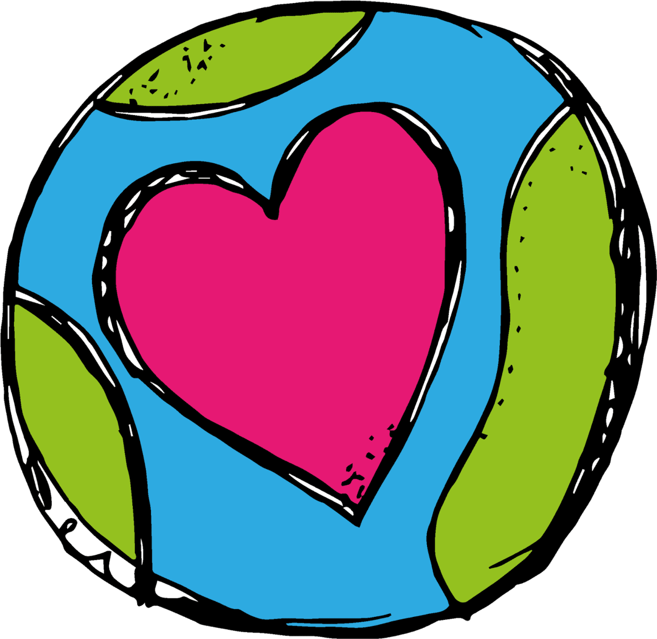 Earth clipart heart day full size image