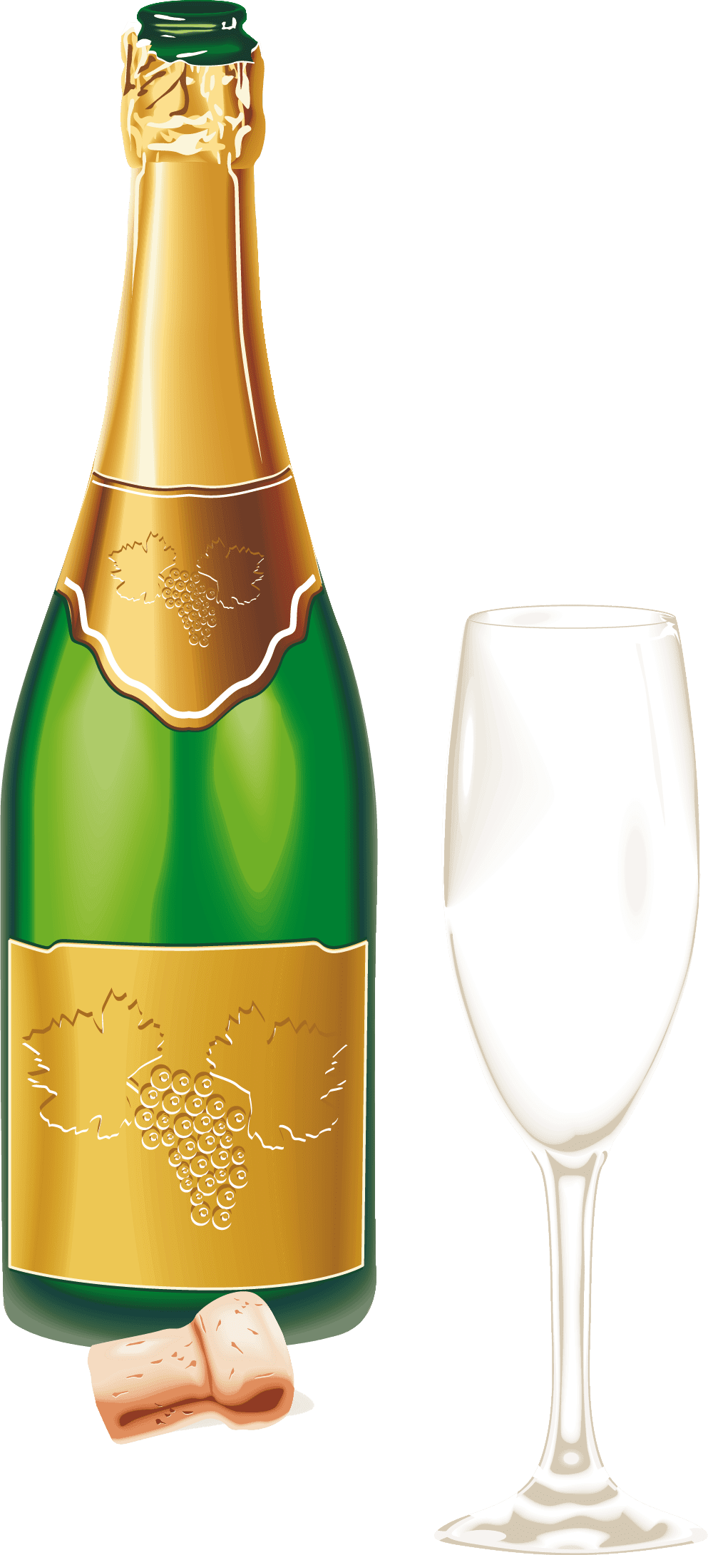 Champagne bottle image size clipart