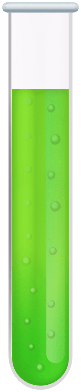 Testing green liquid sample in test tube clipart best background