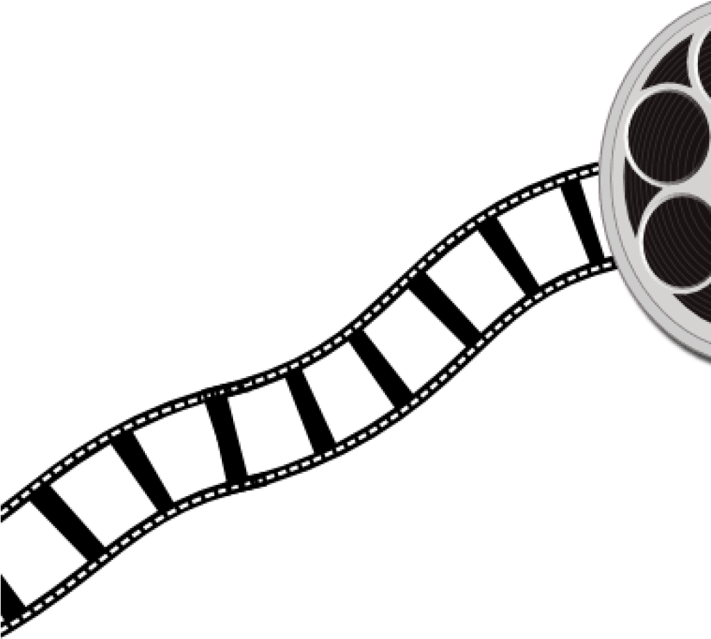 Movie film clipart canister and strip strips logo