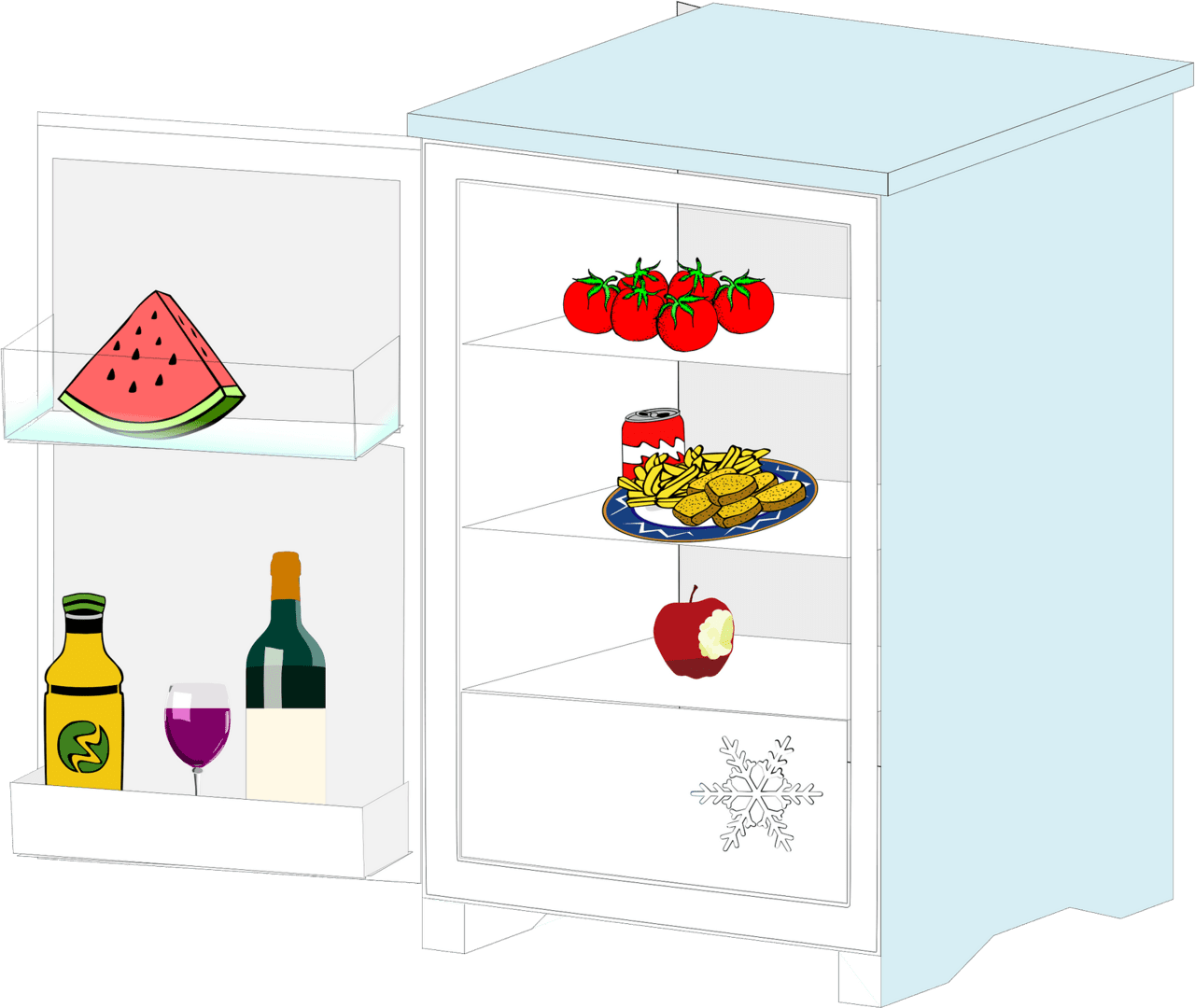 Fridge refrigerator vector clipart images 2