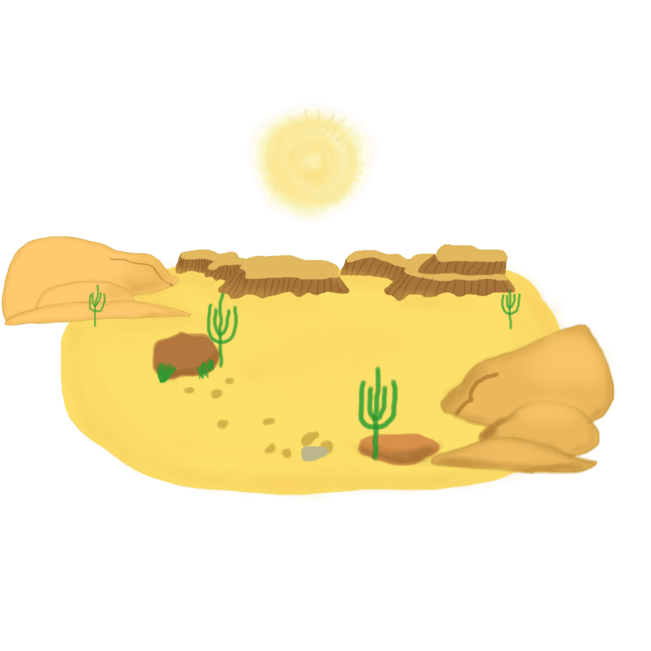 Desert images vector clipart line