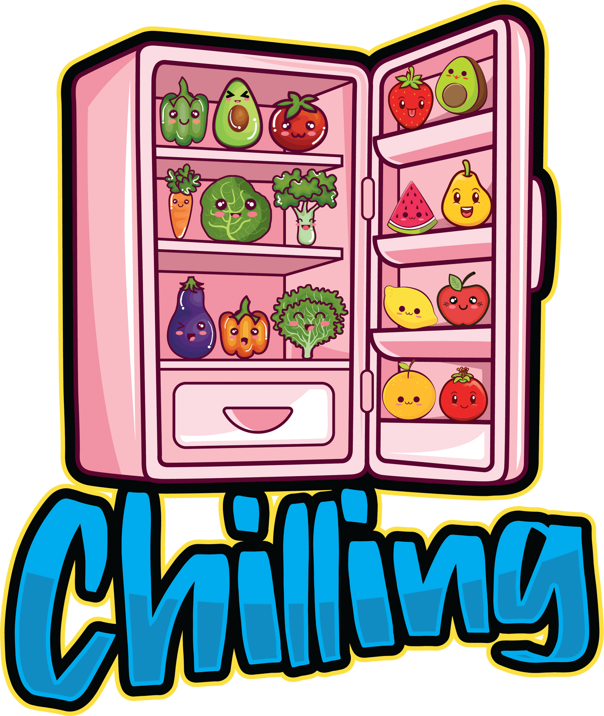 Collection fridge chilling clipart logo