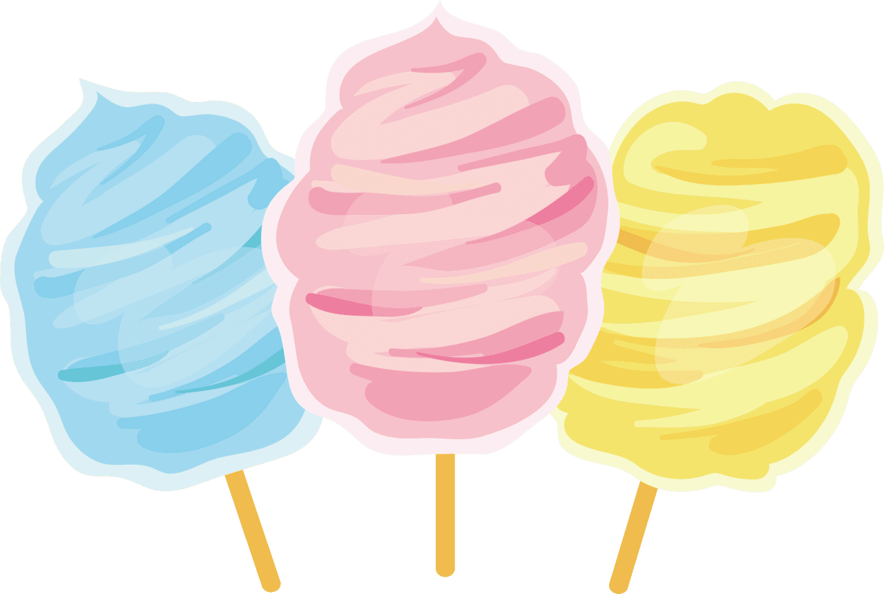 Cotton candy lollipop zefir clipart picture