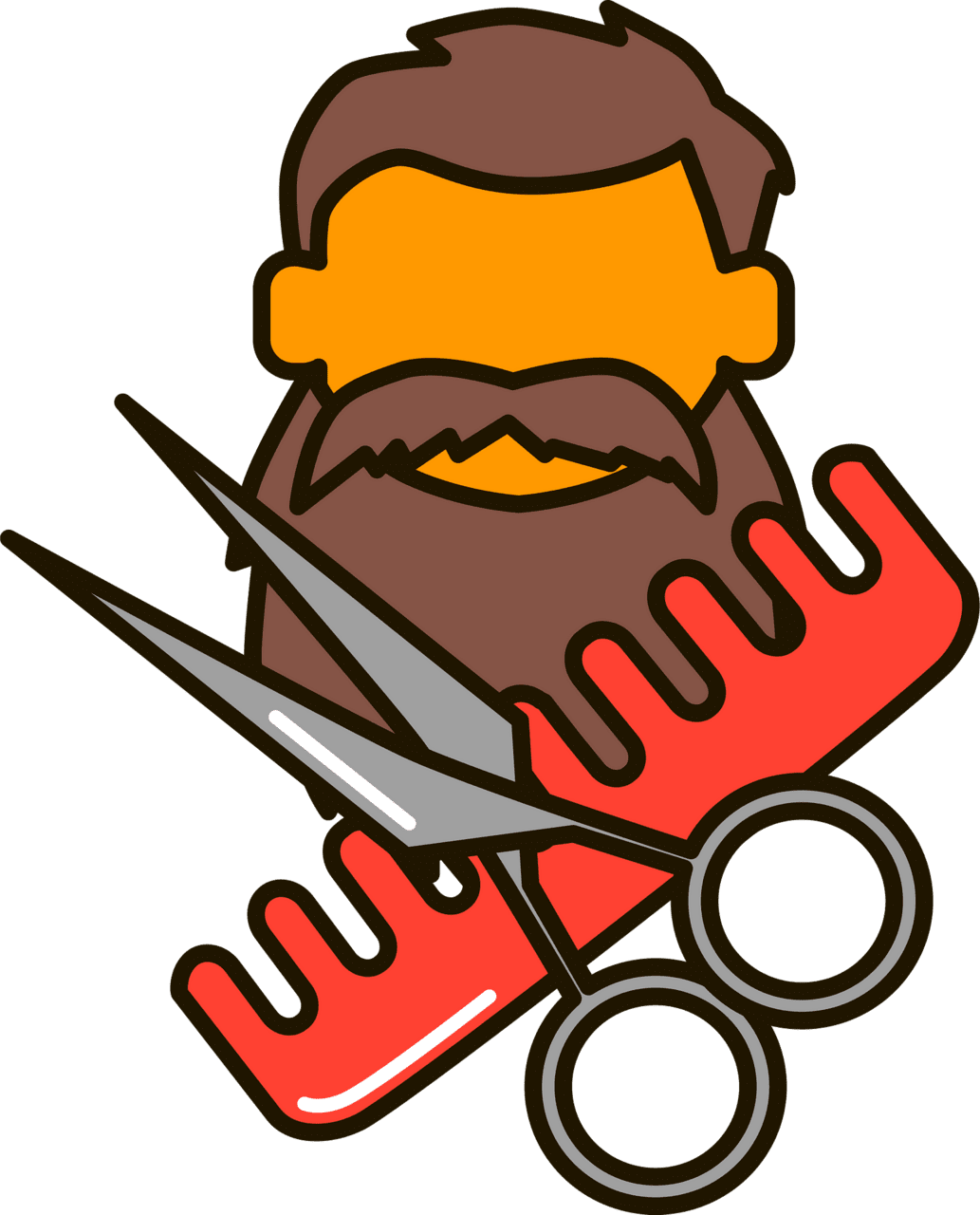 Brush hair barber shop vector clipart images