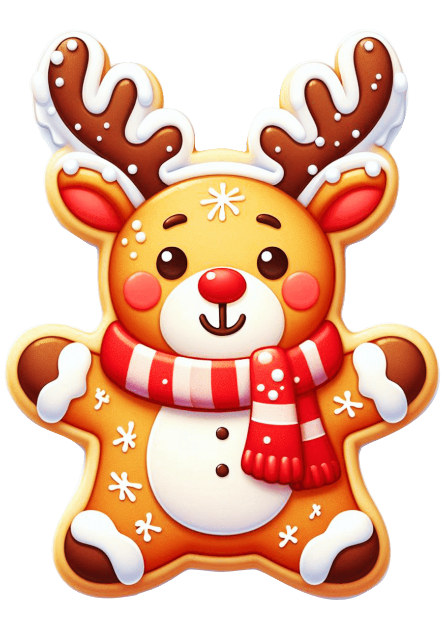 Christmas cookie cute gerbread clipart image