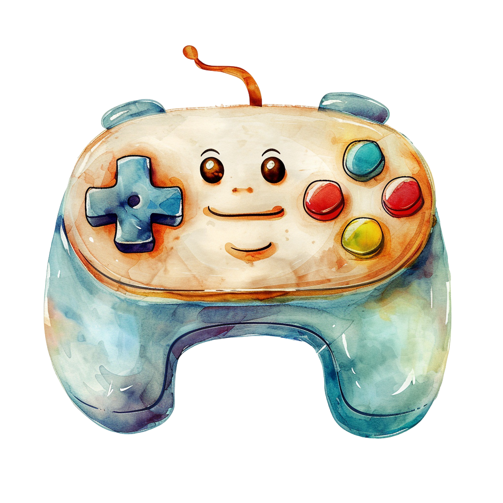 Smiling game controller clipart vector