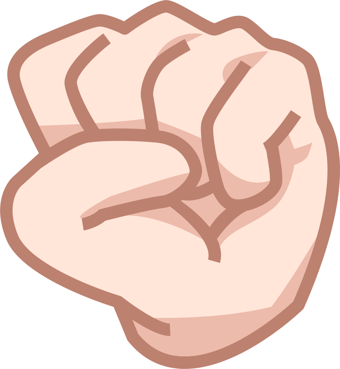 Fist white emoji for clipart logo