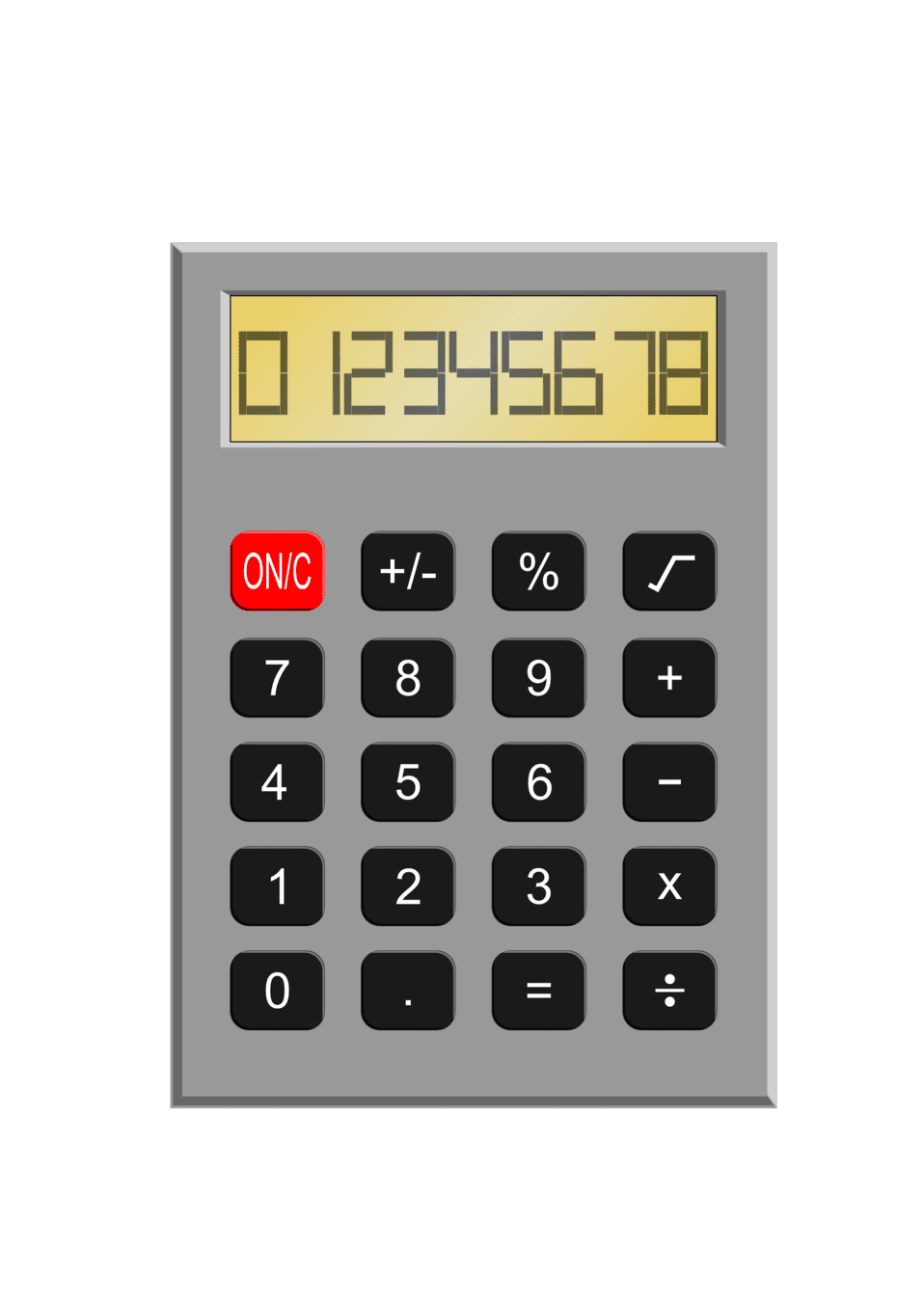 Clipart image old calculator id