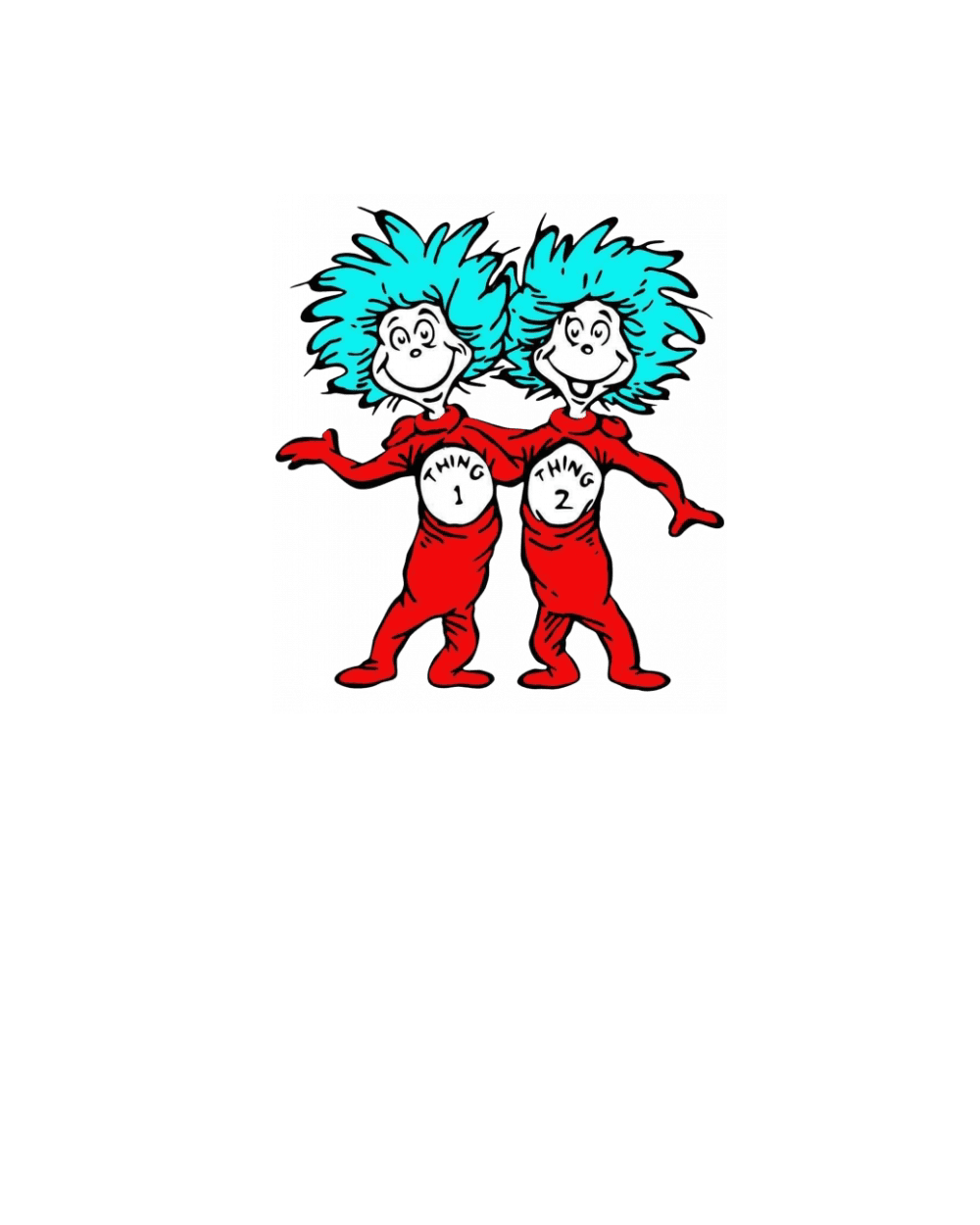 Dr suess seuss thing buddies shirt unisex premium crewneck sweatshirt designed by hossam clipart photo