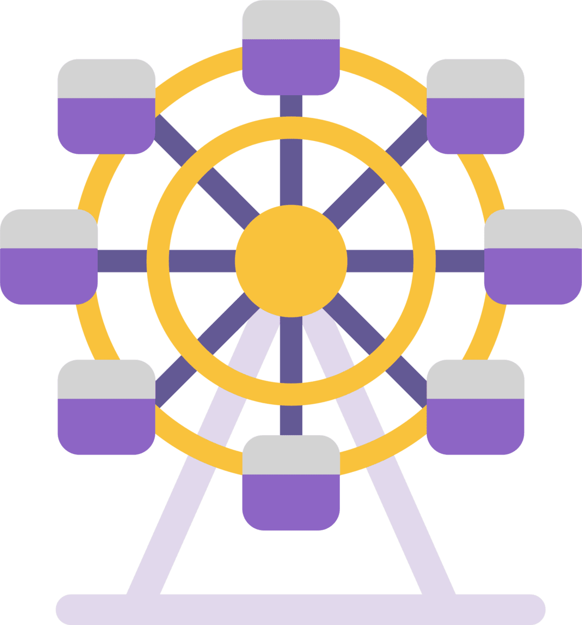 Ferris wheel emoji for clipart background