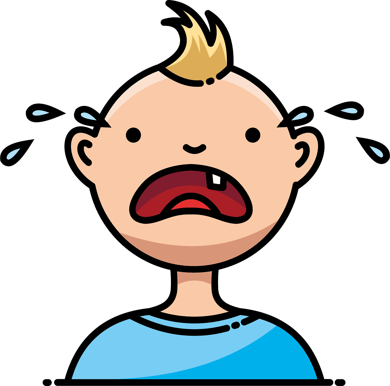 Baby crying vector clipart images