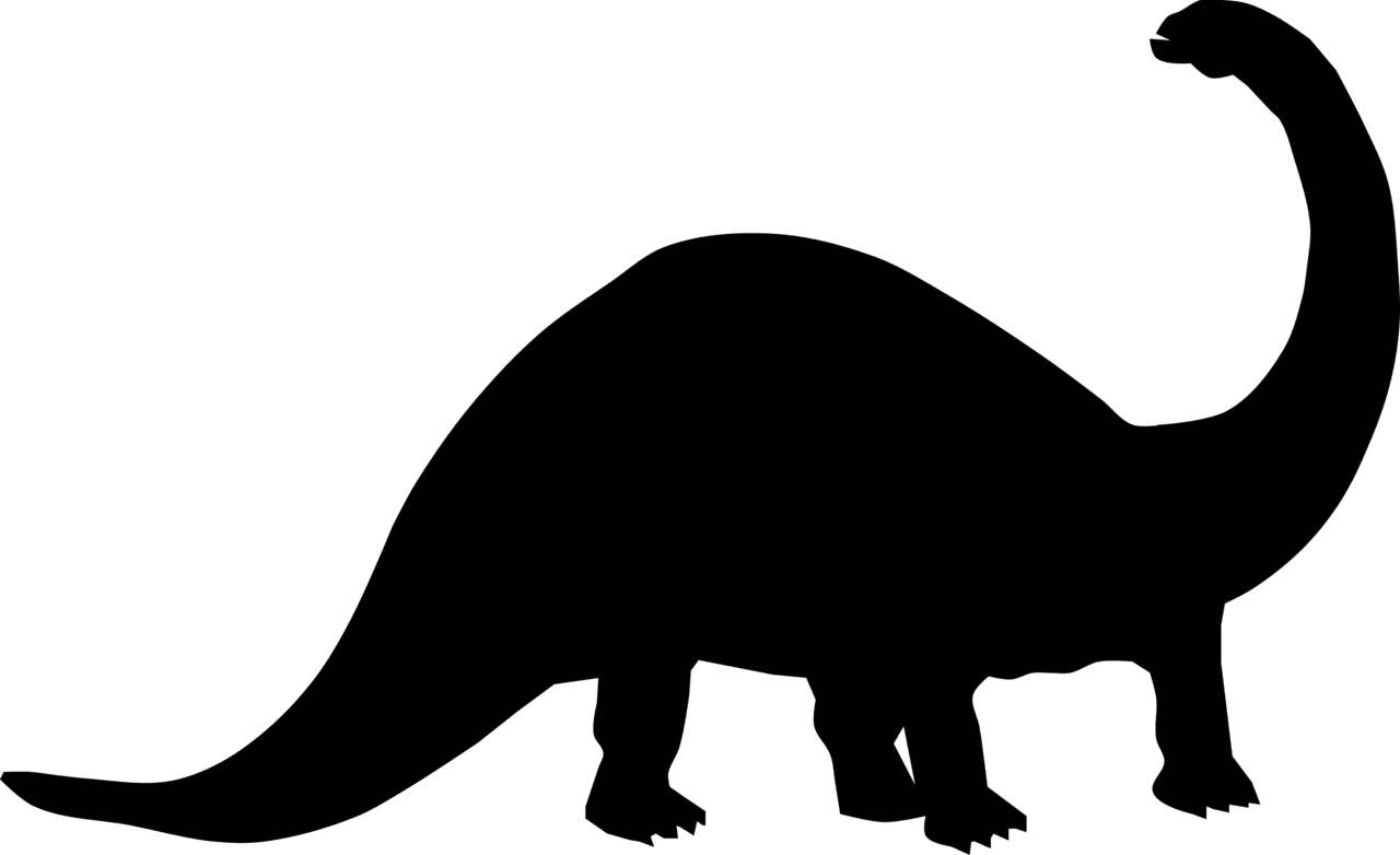 Dinosaur black and white apatosaurus vector clipart image photo cc images