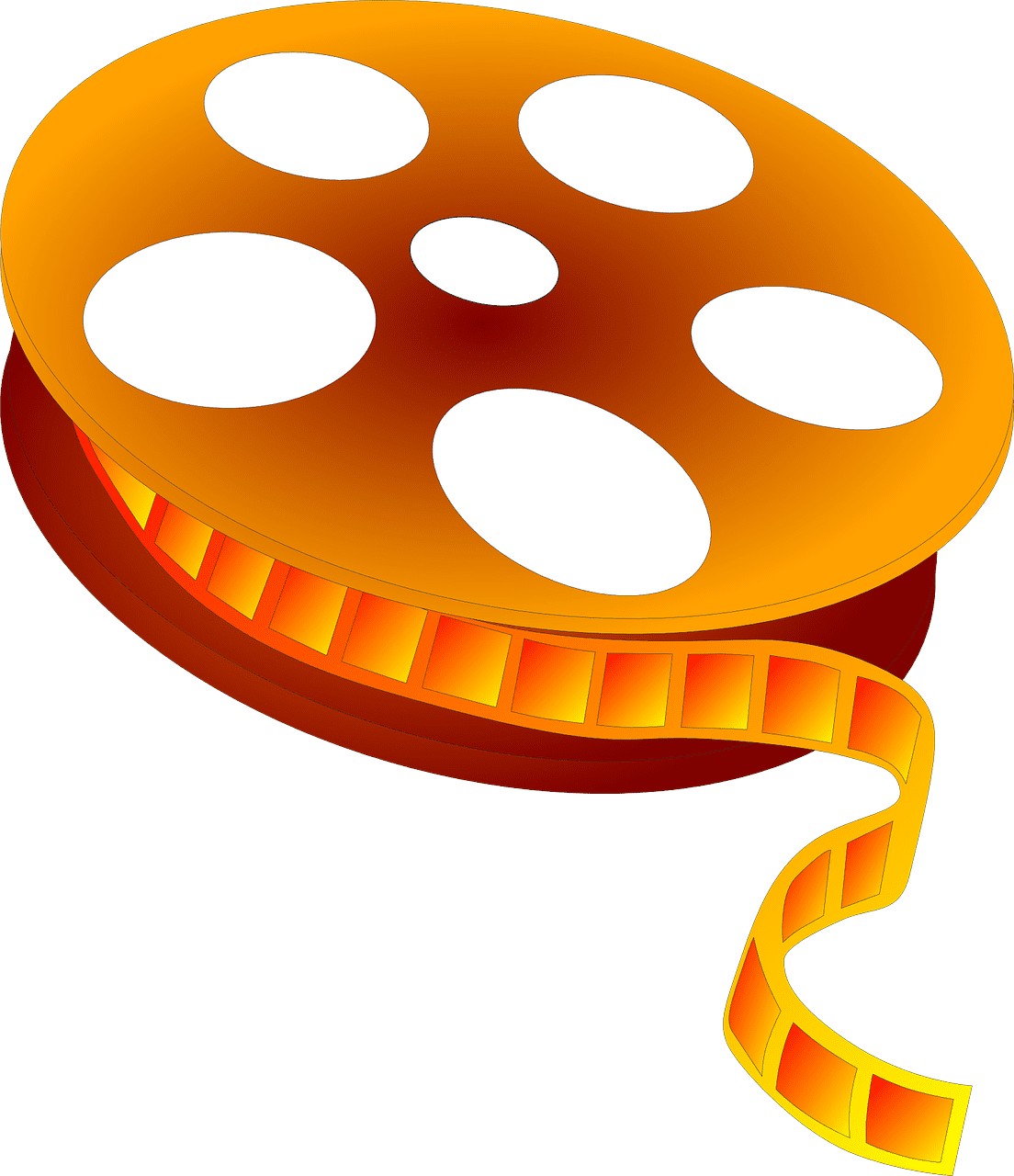 Movie film reel cinema vector graphic clipart