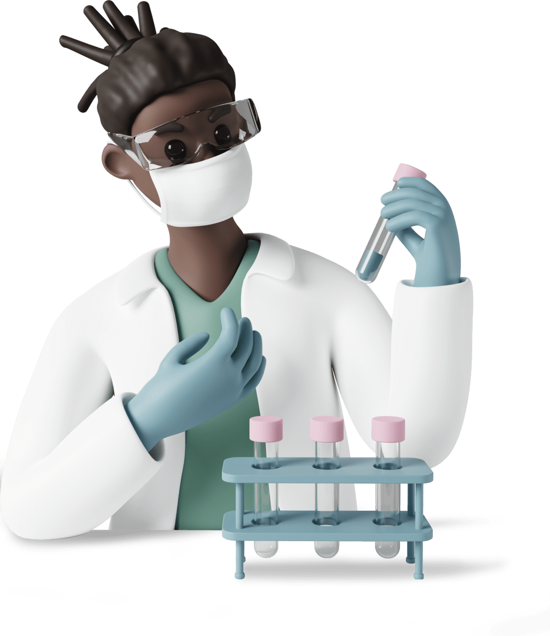 Testing boy scientist clipart vector