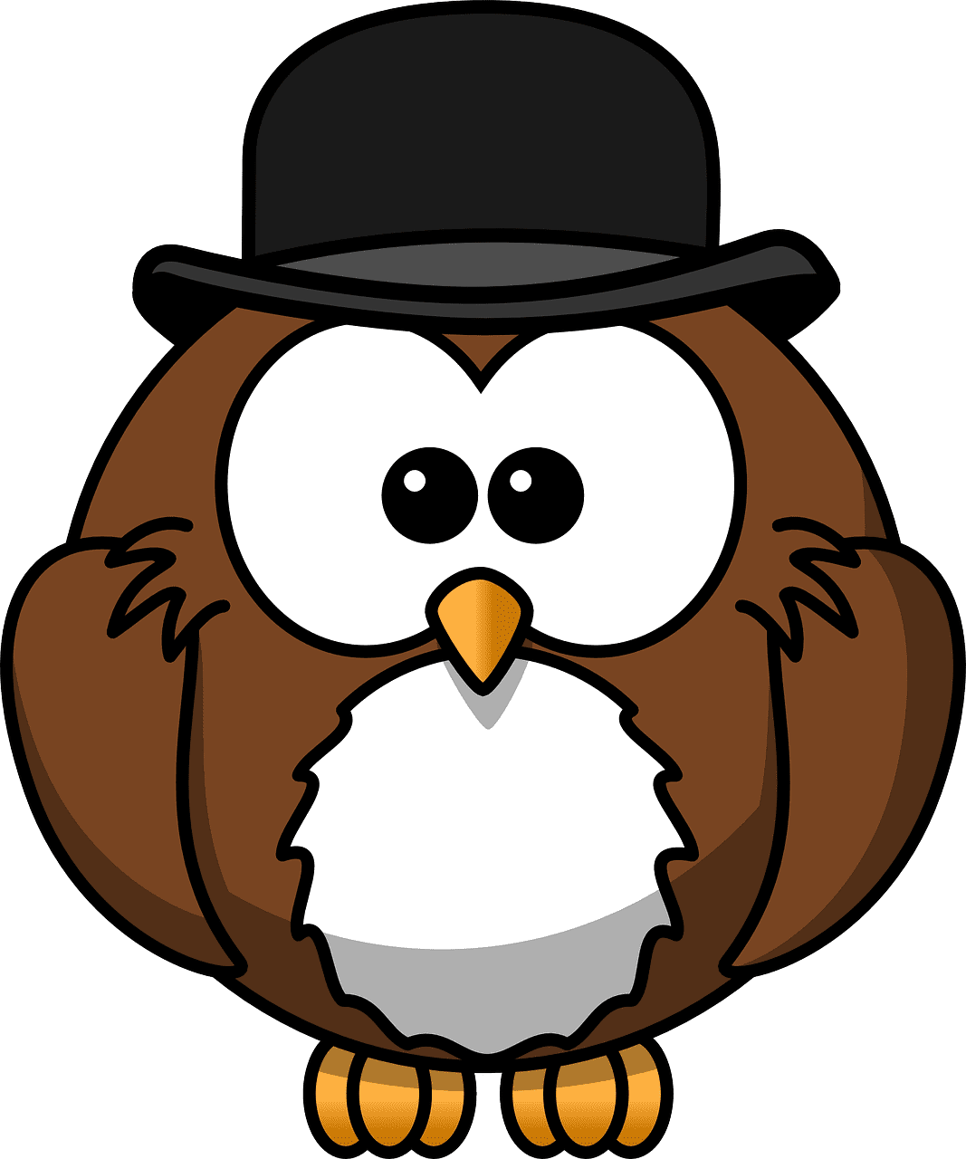 Cartoon owl animal bird vector graphic zeichentrickfilme eule gel clipart