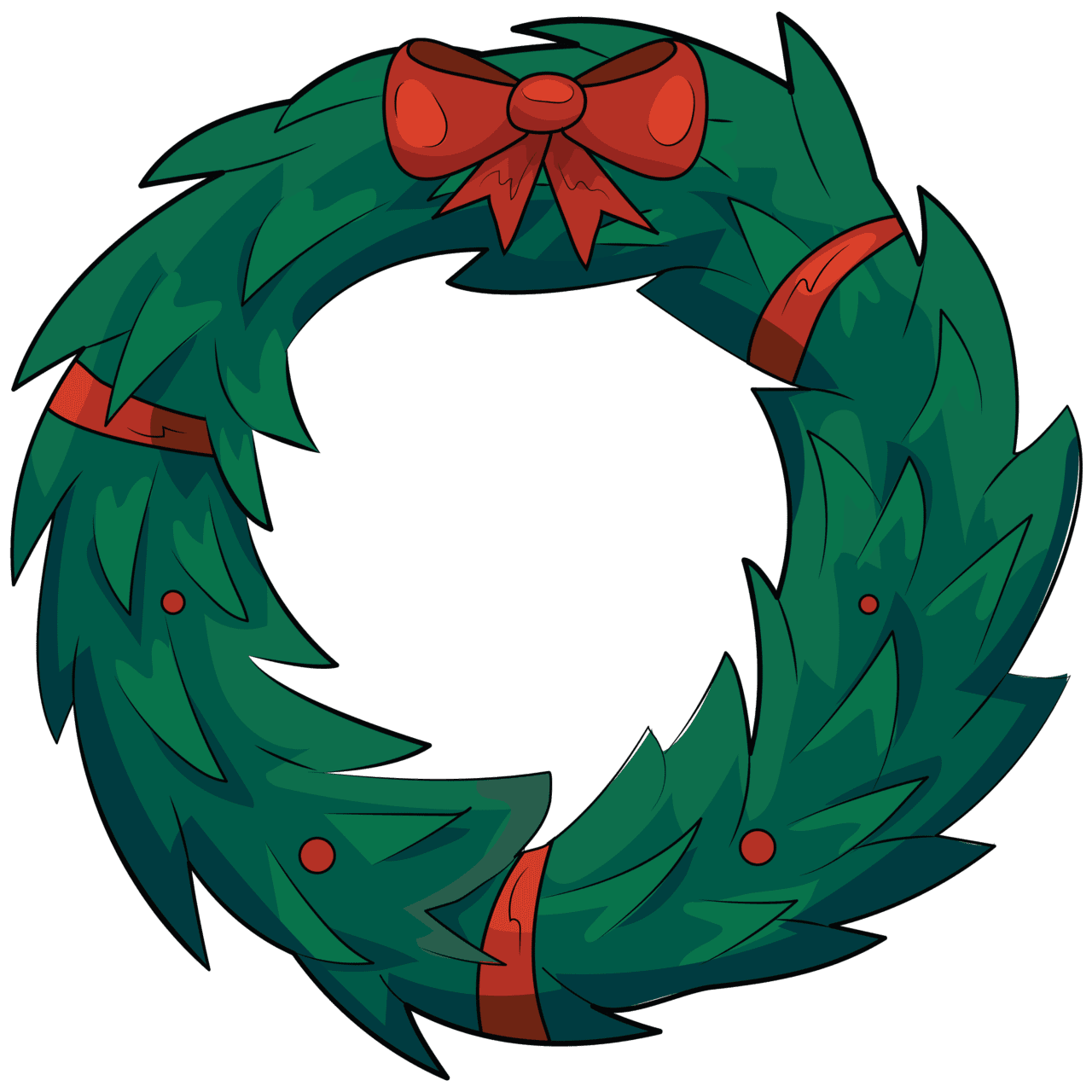 Christmas reef wreath vector clipart images 4