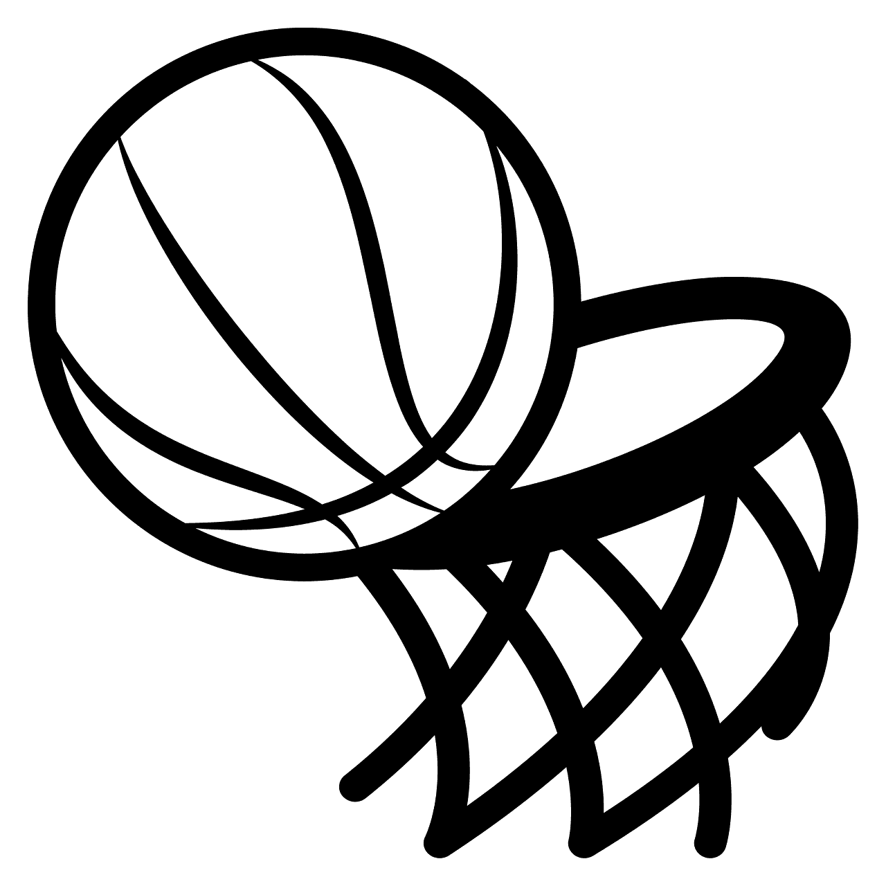 Basketball goal vector emoji clipart