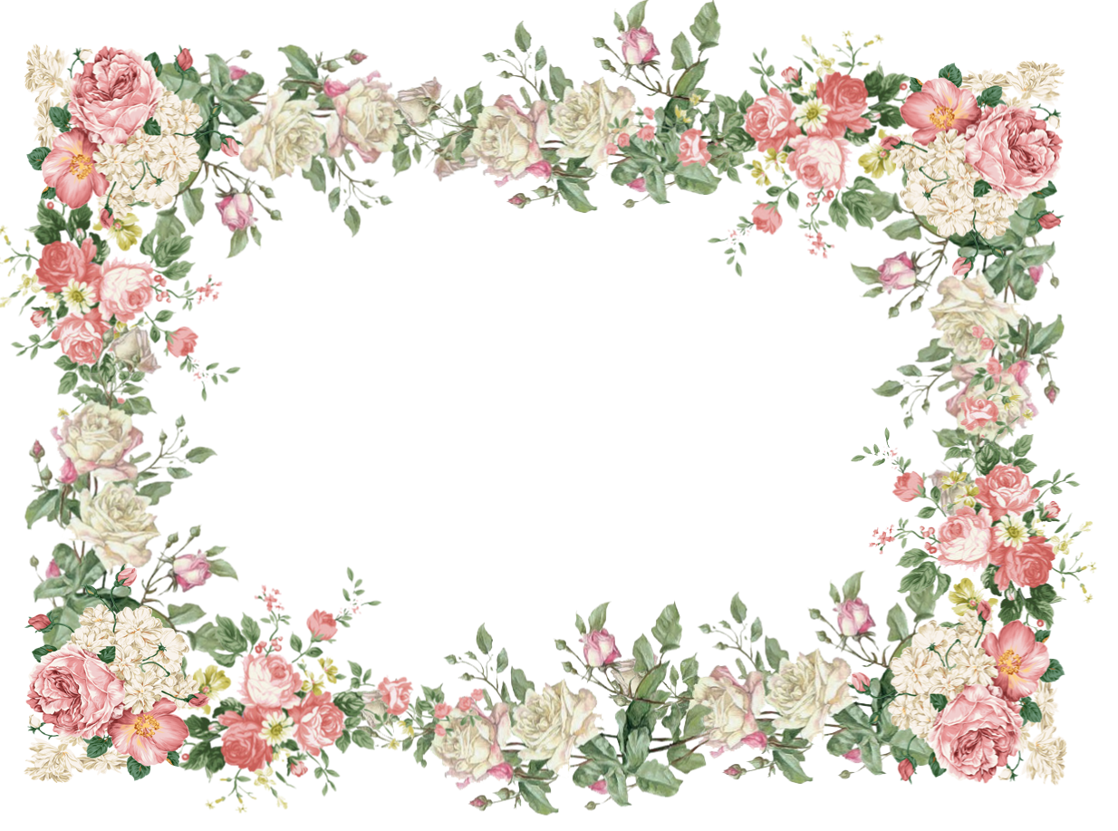 Floral border pin page clipart photo