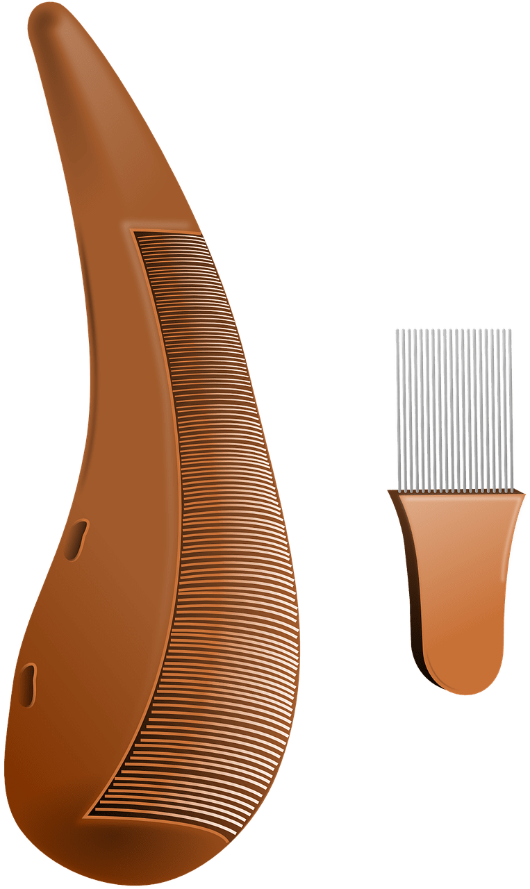 Brush hair vector graphic clipart