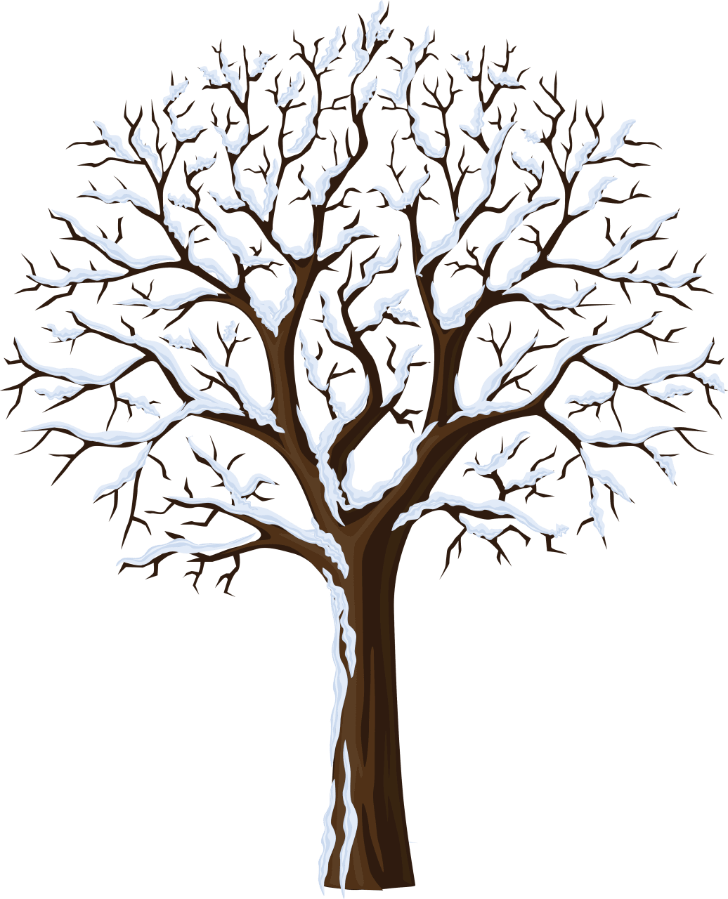 Fall tree pin page clipart image