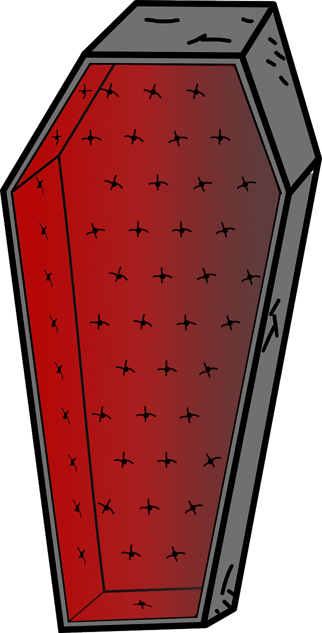 Coffin vector art graphics clipart 2