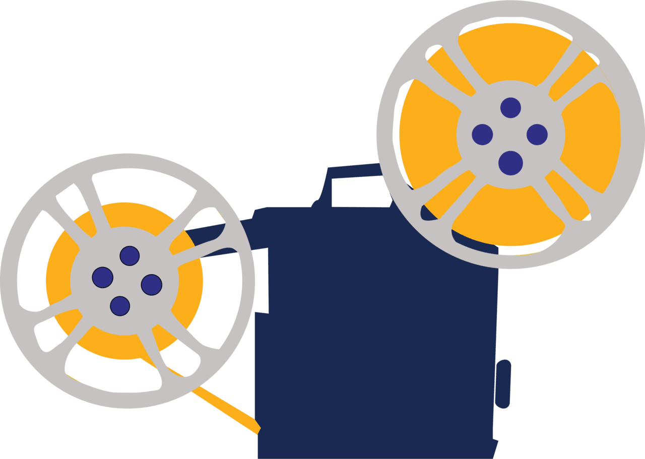 Film reel video camera vector clipart images 2