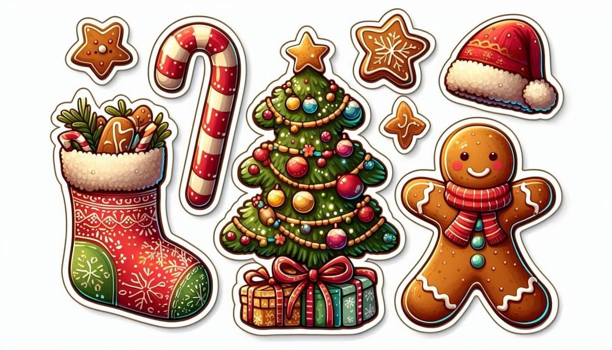 Christmas cookie pin page clipart logo