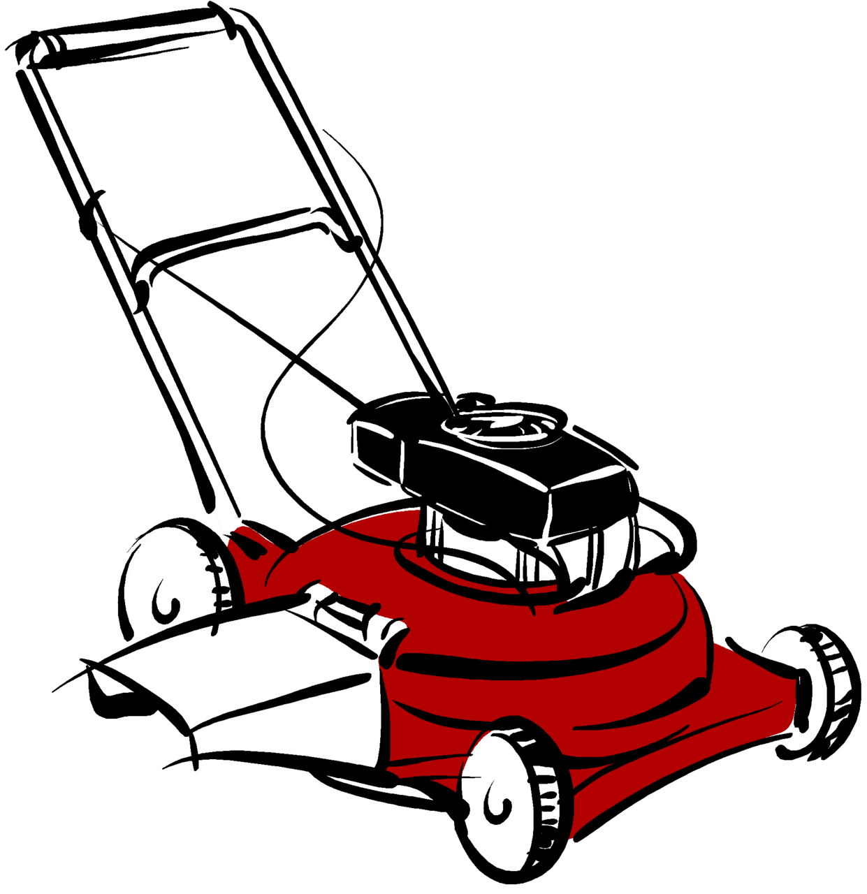 Mowing grass lawn images clipart