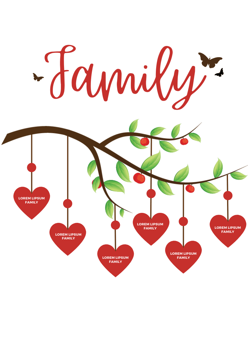 Family tree templates printable able editable clipart background