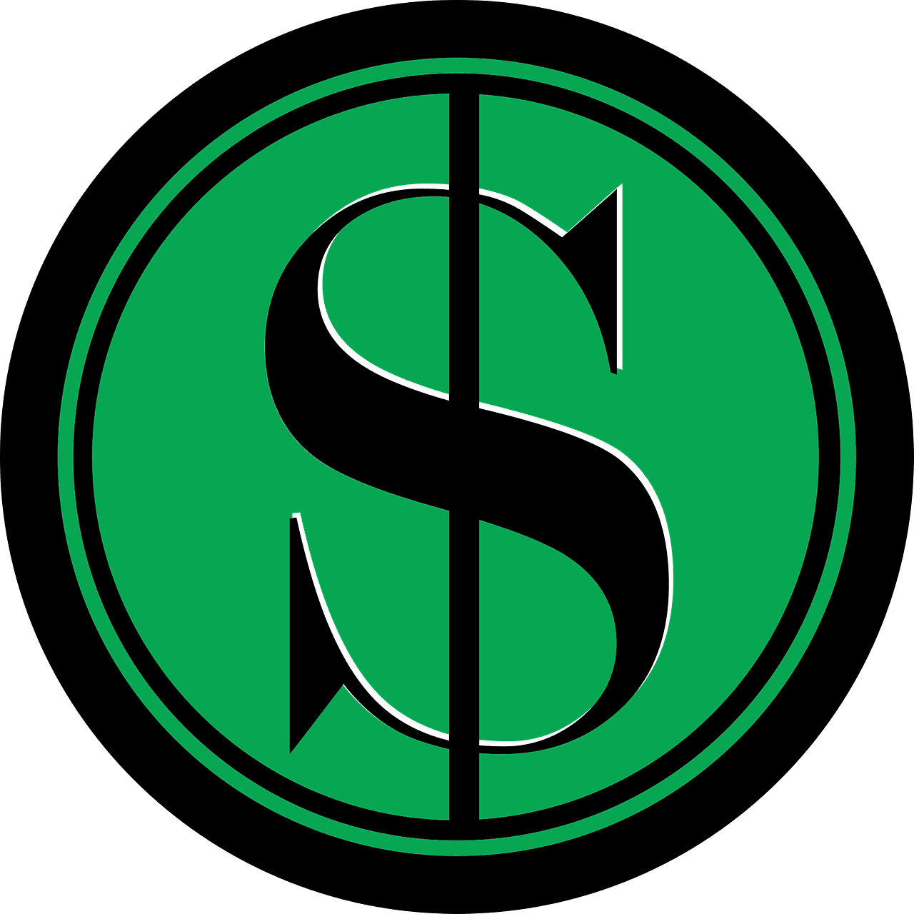 Dollar symbol vector clipart images 3