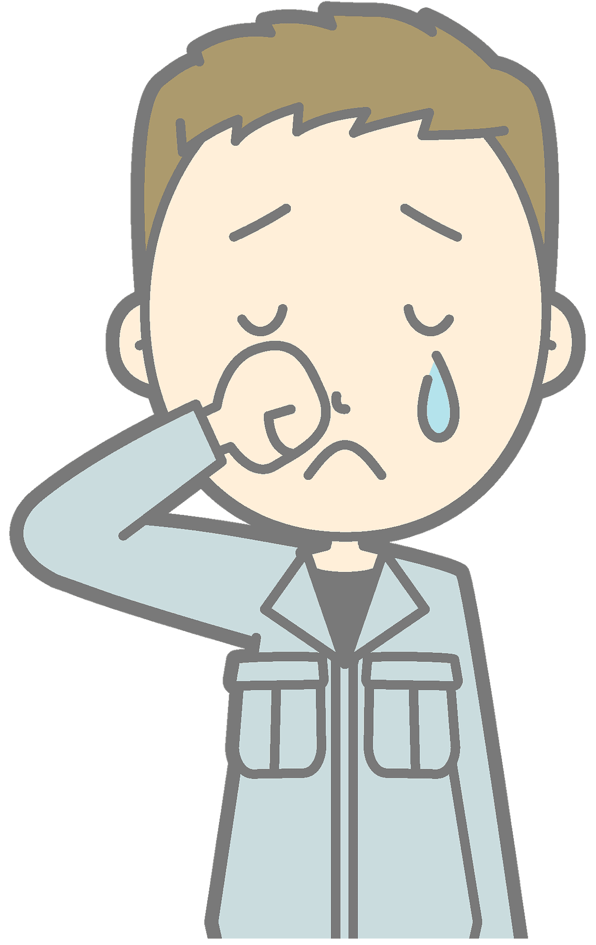 Crying male vector clipart images