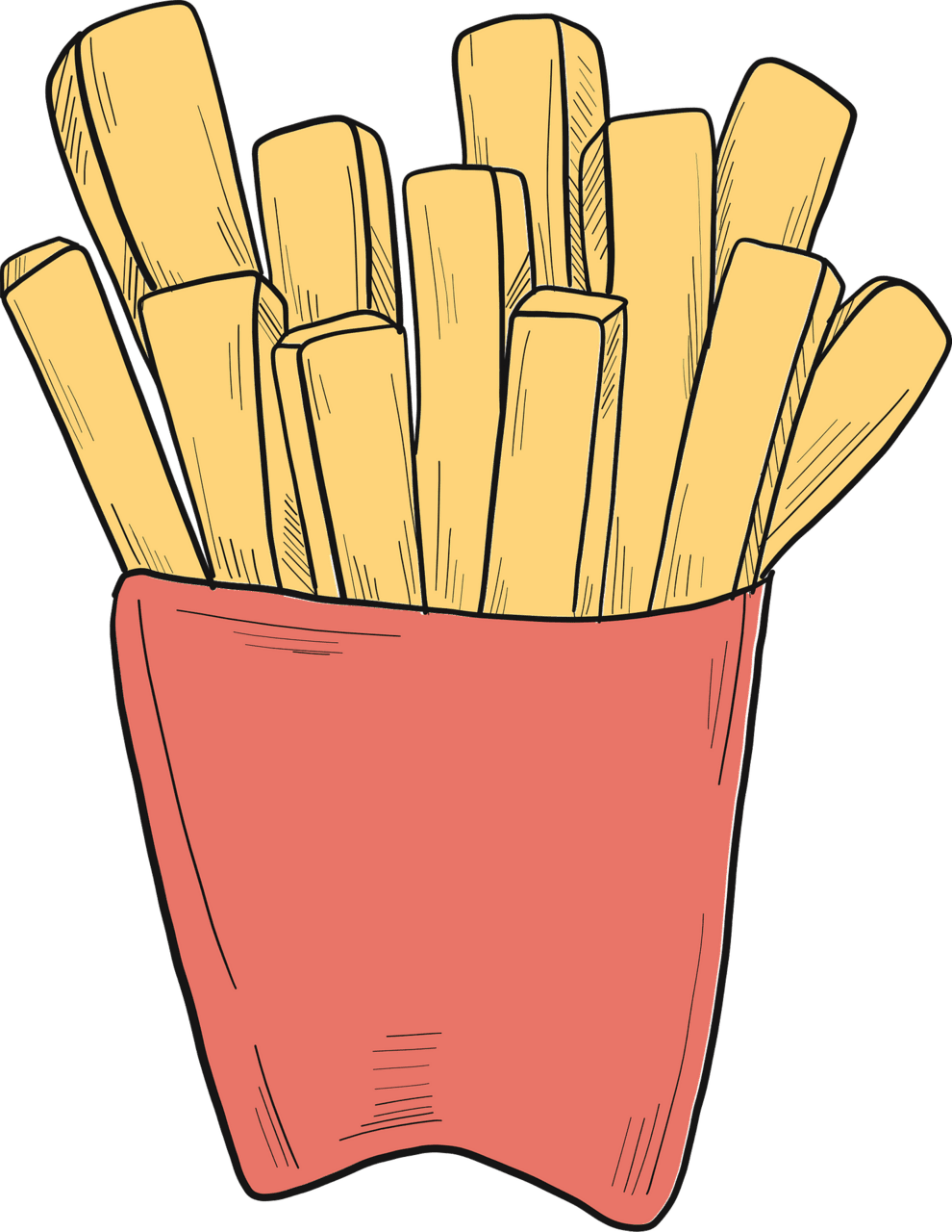 French fries vector clipart images