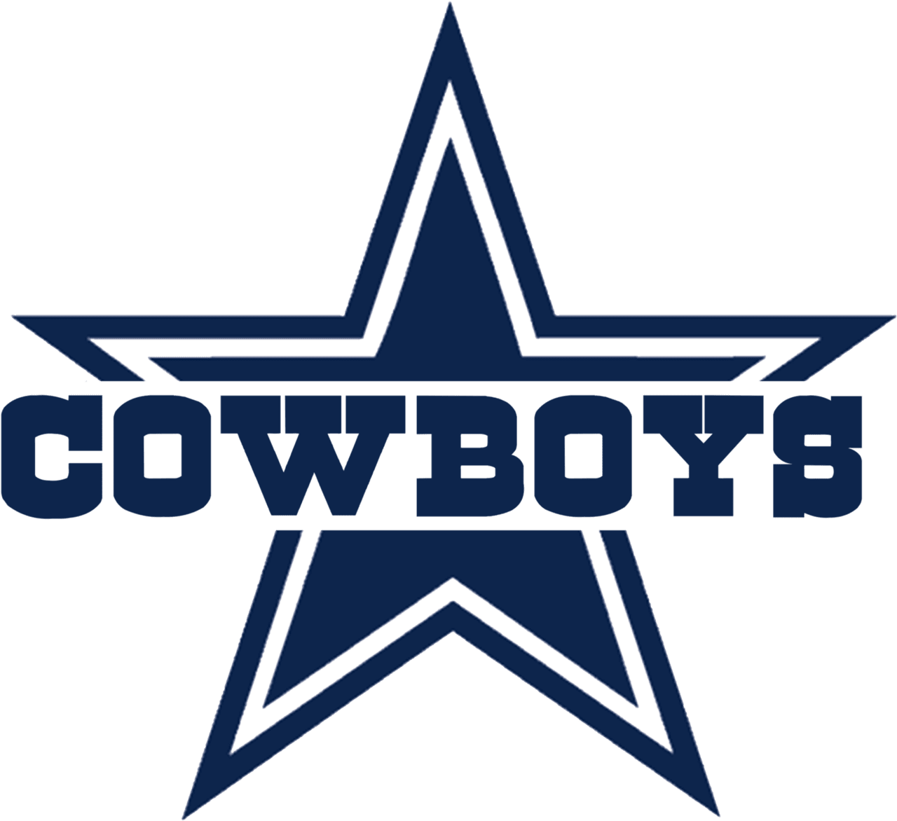 Dallas cowboys cowboy logo american football sports identity team emblem blue and silver clipart