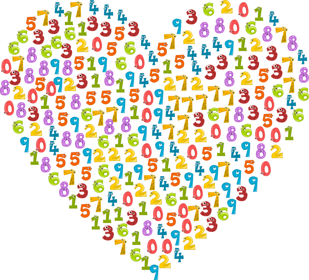 Artistic numbers vector clipart images 4