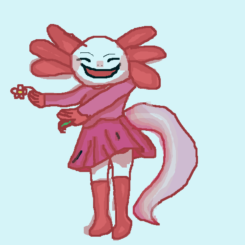 Axolotl girl by dxngerrfxrcee clipart logo