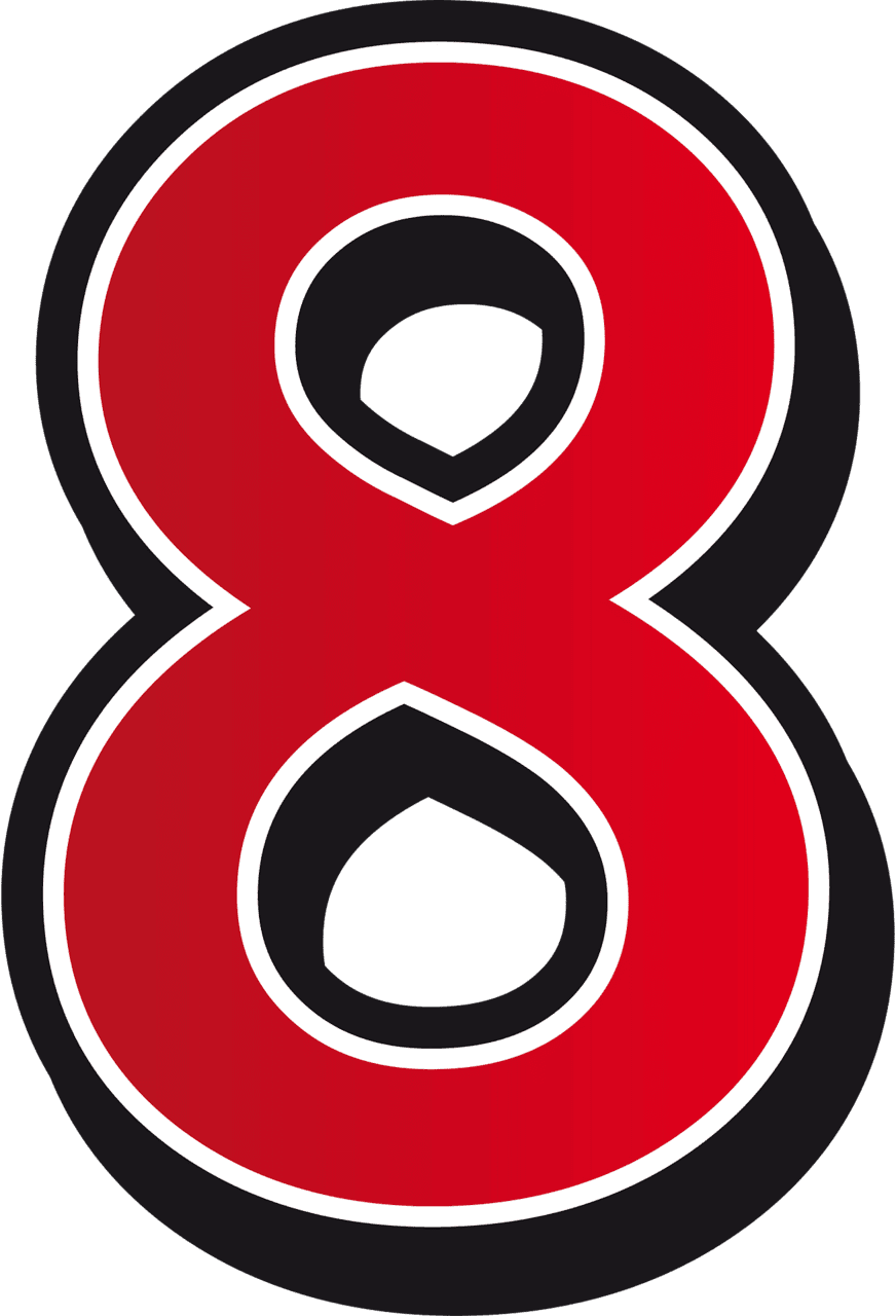 Artistic numbers number eight vector clipart images