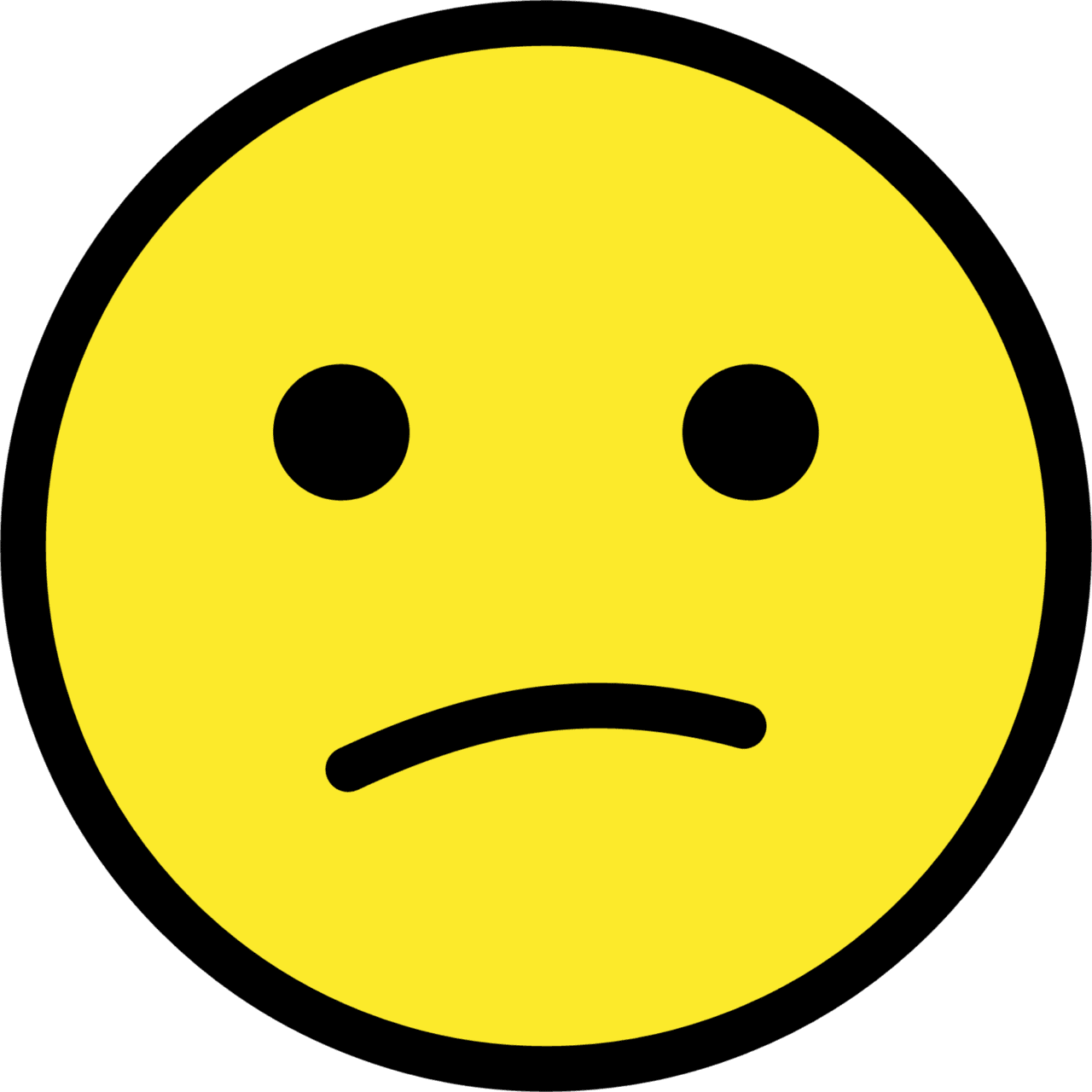 Confused face emoji for clipart logo