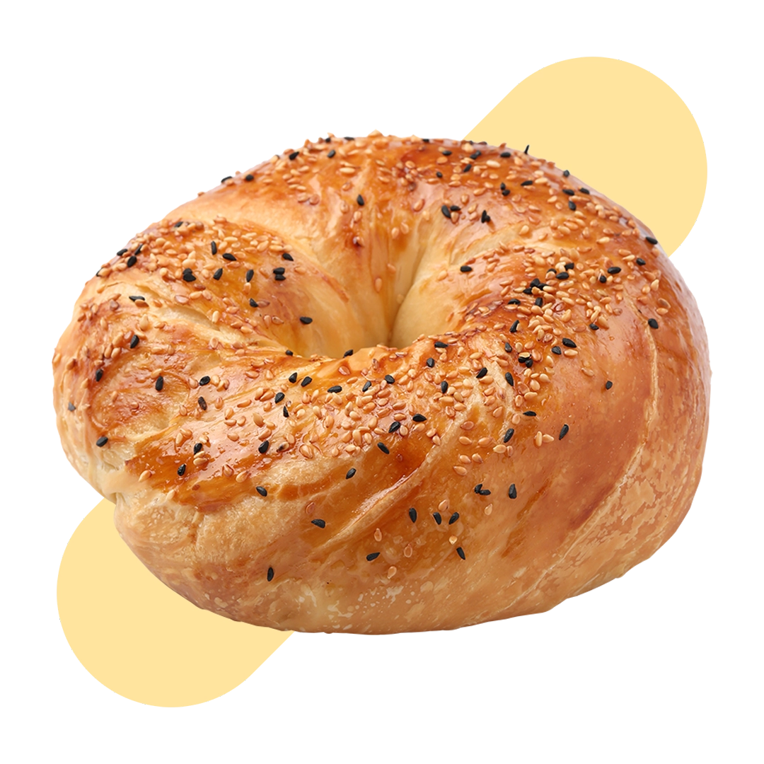 Soft bagel tahini tahinli ma obadan food clipart logo