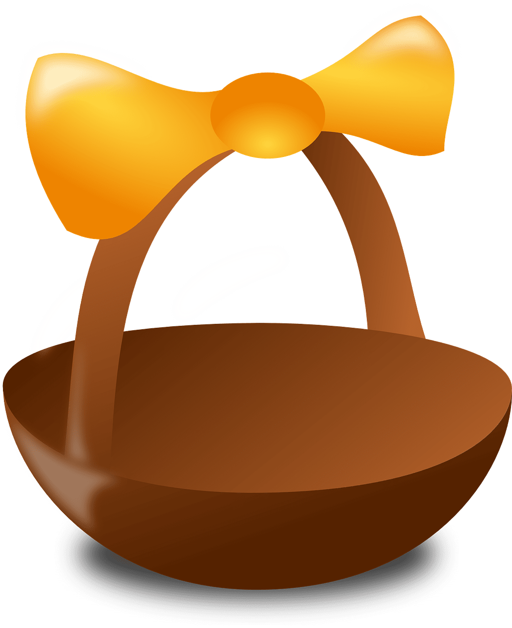 Easter basket egg clipart image with no background