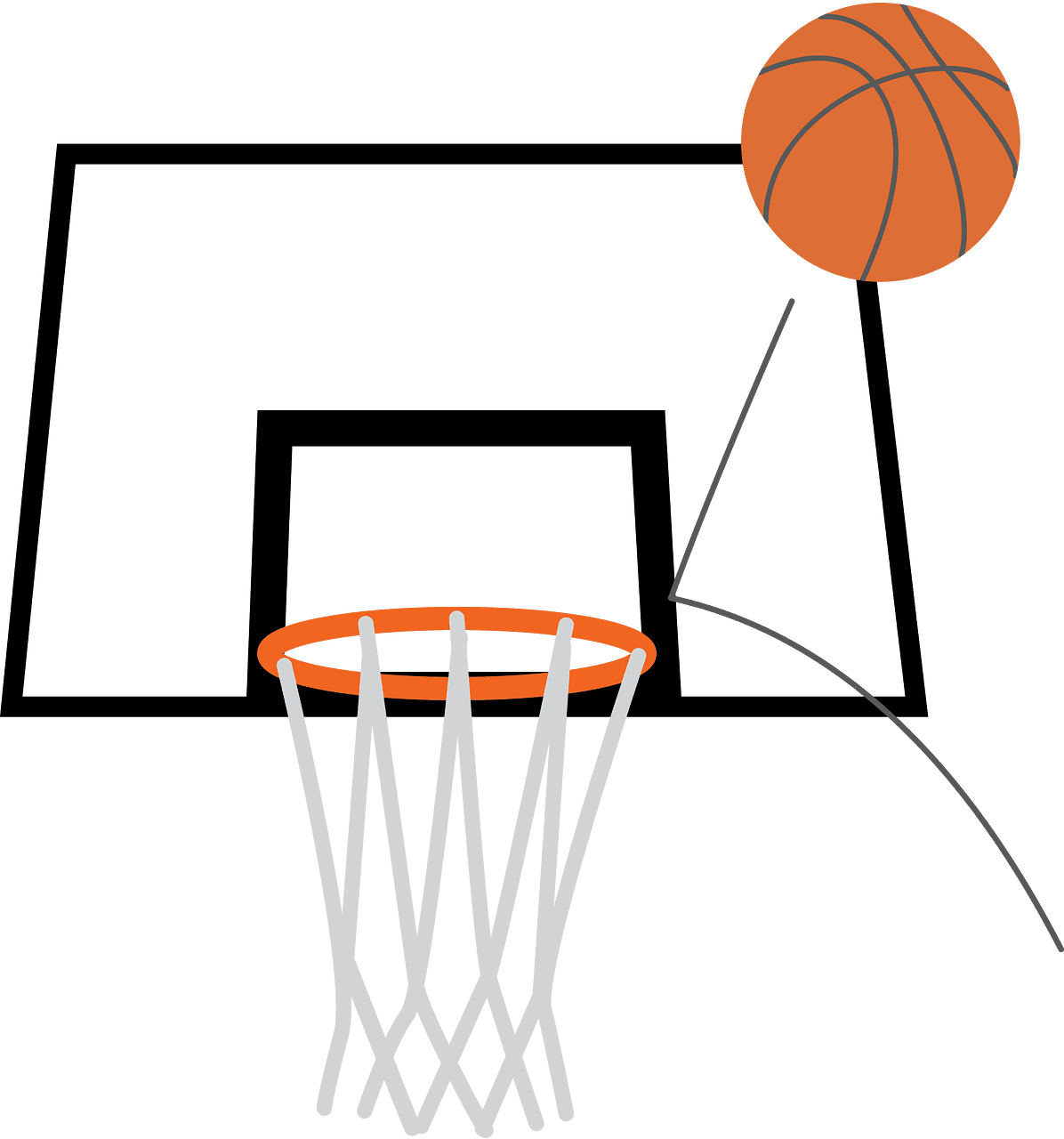 Basketball goal net clipart images