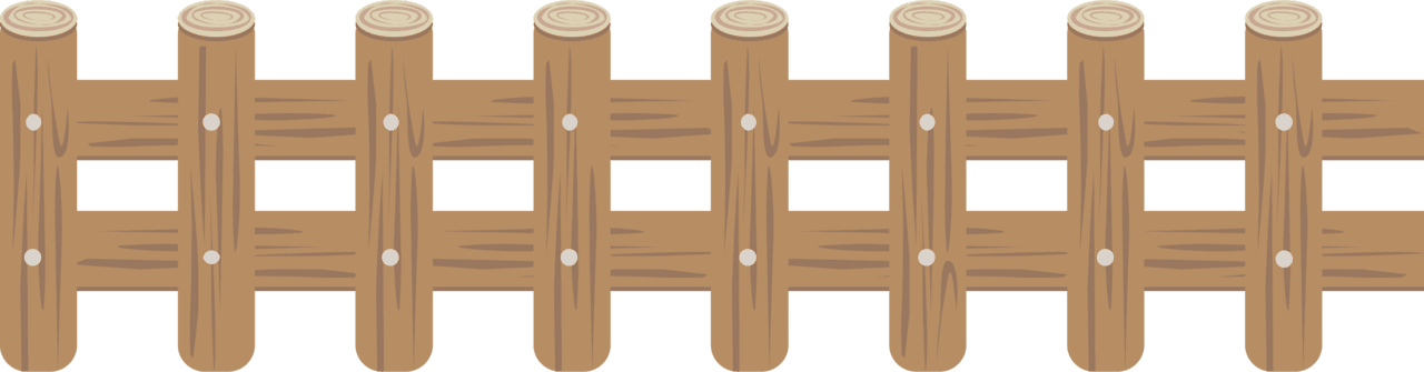 Wooden fence vector clipart images 5